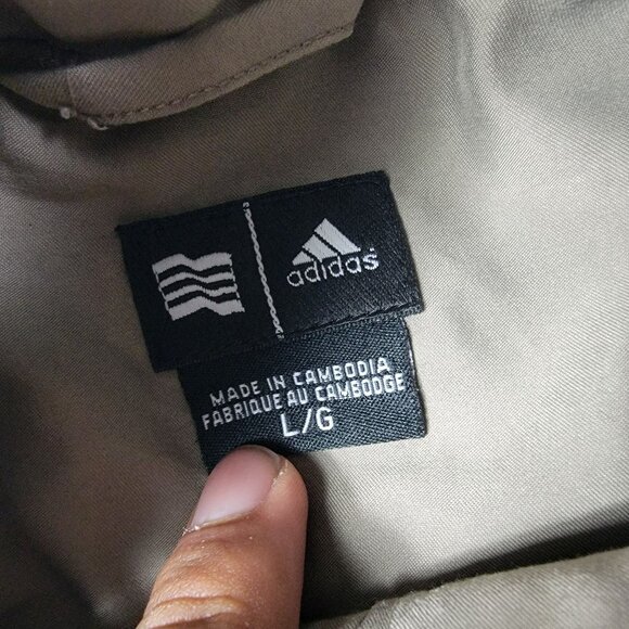 Adidas Mens Large 1/4 Zip ClamShell Golf Windbreaker Long Sleeve Jacket Pullover - Picture 4 of 9